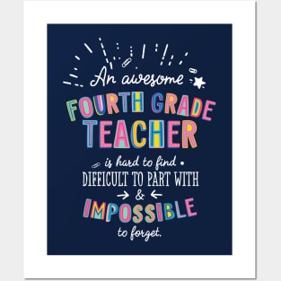 An awesome Fourth Grade Teacher Gift Idea - Impossible to Forget Quote Posters and Art